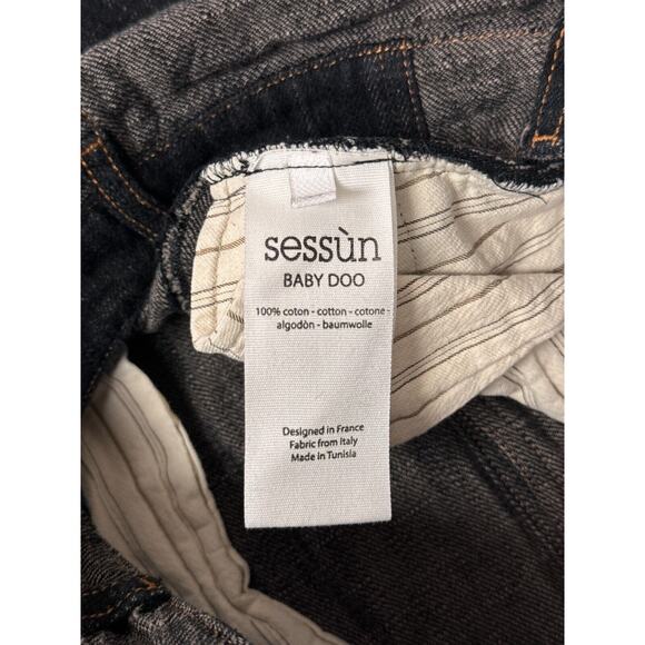 Sessun Skirt 36 / US XS Womens Patchwork Denim Button Front Mini - Picture 7 of 7